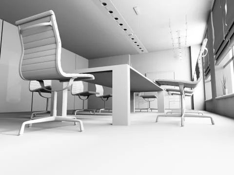Modern interior of office Stock Illustration