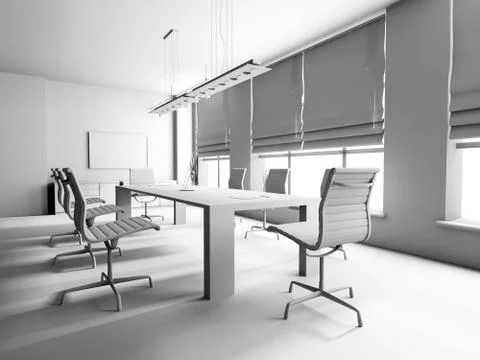 Modern interior of office Stock Illustration