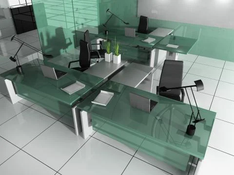 Modern interior of office Stock Illustration