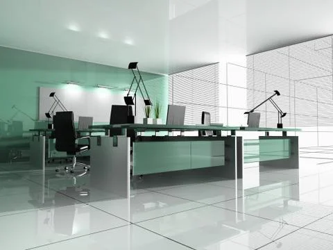 Modern interior of office Stock Illustration