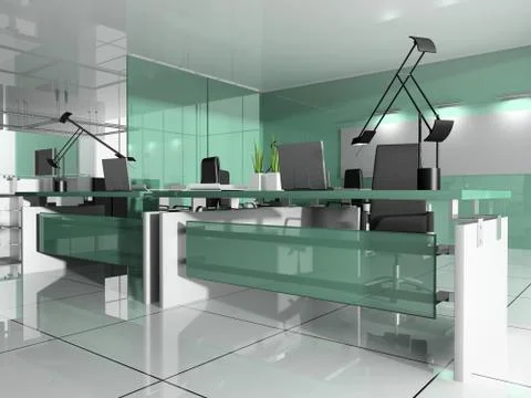 Modern interior of office Stock Illustration