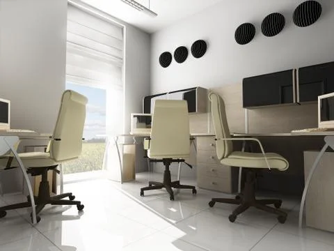 Modern interior of office Stock Illustration