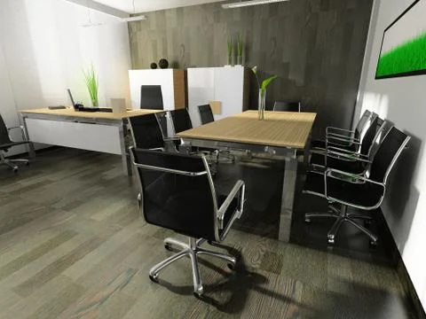 Modern interior of office Stock Illustration