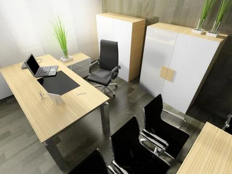 Modern interior of office Stock Illustration