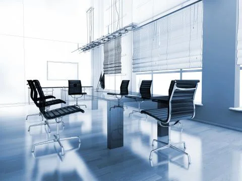 Modern interior of office Stock Illustration