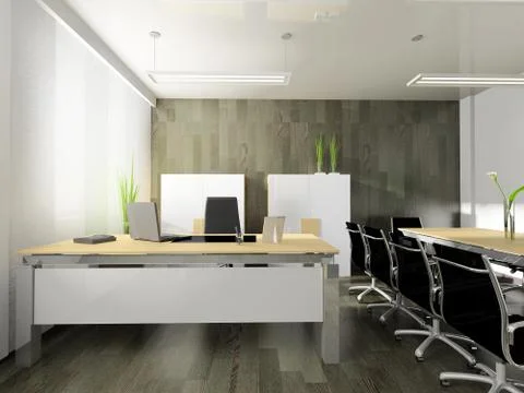 Modern interior of office Stock Illustration