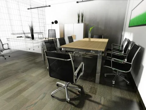 Modern interior of office Stock Illustration