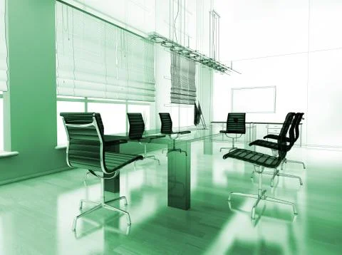 Modern interior of office Stock Illustration