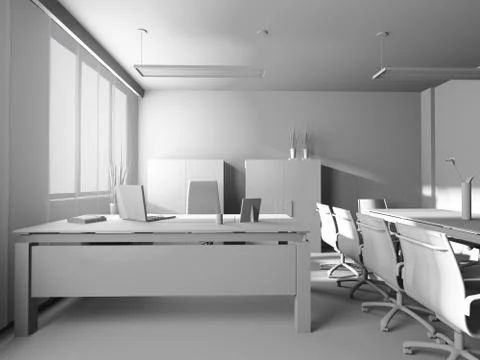Modern interior of office Stock Illustration