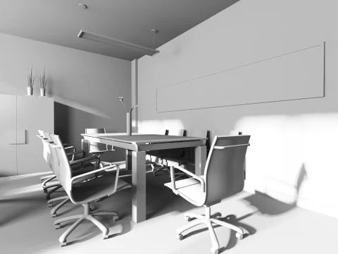 Modern interior of office Stock Illustration