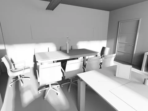 Modern interior of office Stock Illustration