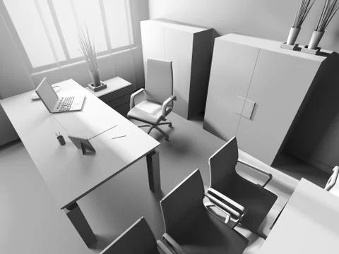 Modern interior of office Stock Illustration
