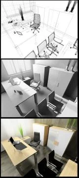 Modern interior of office Stock Illustration