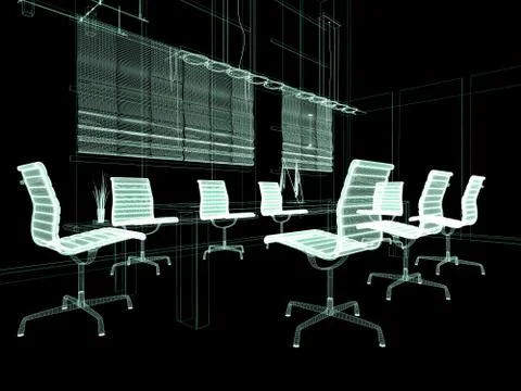 Modern interior of office Stock Illustration