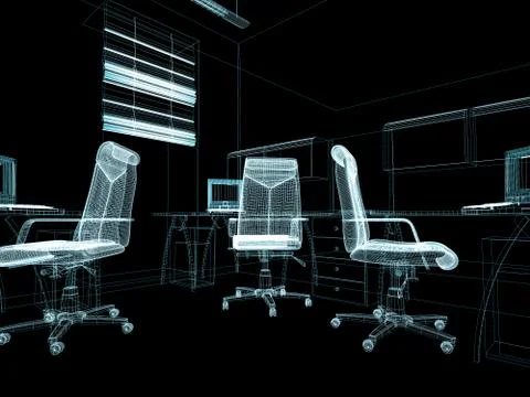 Modern interior of office Stock Illustration