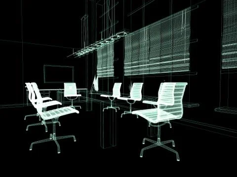 Modern interior of office Stock Illustration