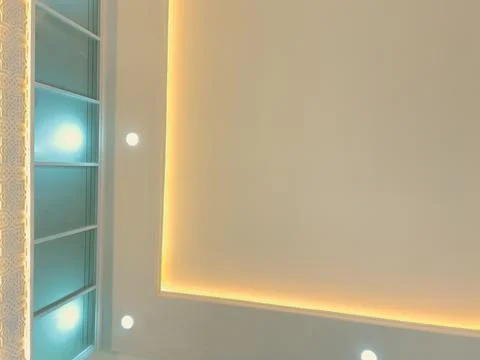 Modern Interior with Recessed Lighting Fotos Stock