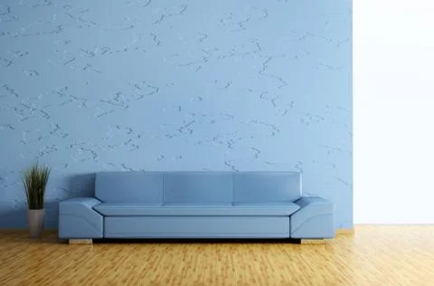 Modern interior with sofa 3d render Stock Illustration