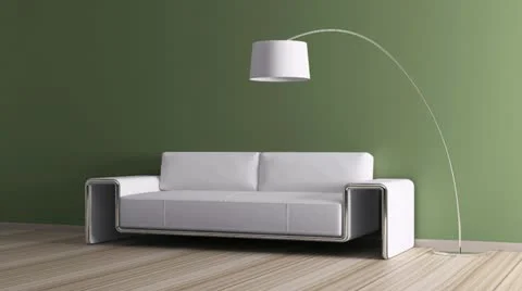 Modern interior with sofa Stock Footage 22306222
