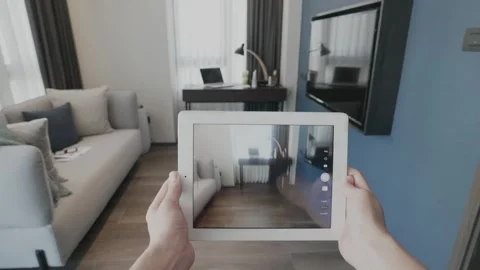 Modern Interior Space with Technology Focus Stock Footage 329374761