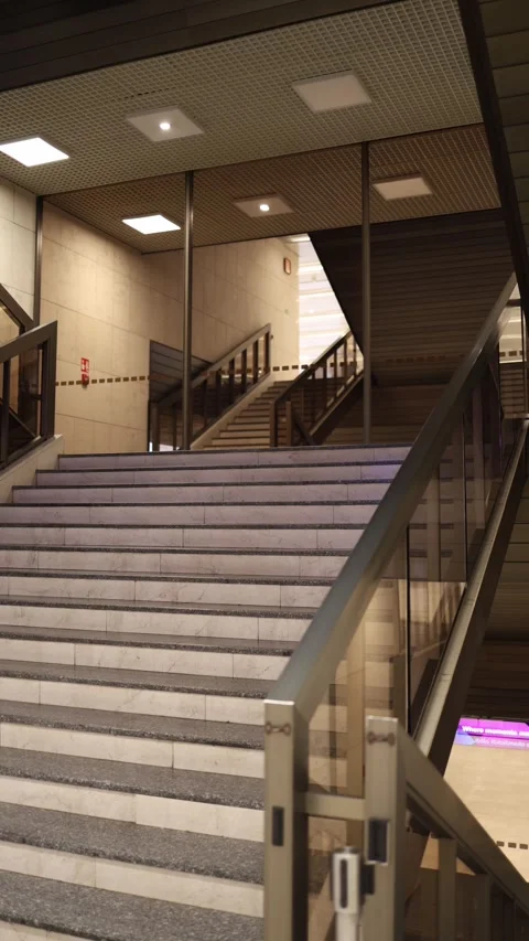 Modern interior staircase architecture Stock Footage 335584448