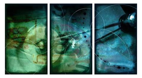 Modern interior triptych イラスト素材