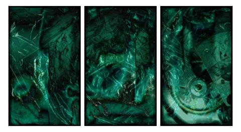 Modern interior triptych 스톡 일러스트