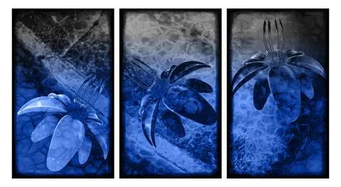 Modern interior triptych 스톡 일러스트