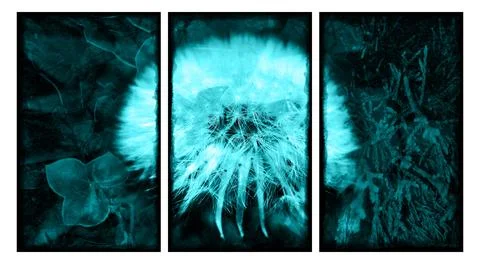 Modern interior triptych Illustrazione stock