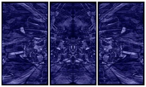 Modern interior triptych Stock Illustration