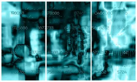 Modern interior triptych Illustrazione stock