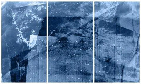 Modern interior triptych Stock Illustration