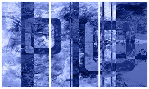 Modern interior triptych イラスト素材