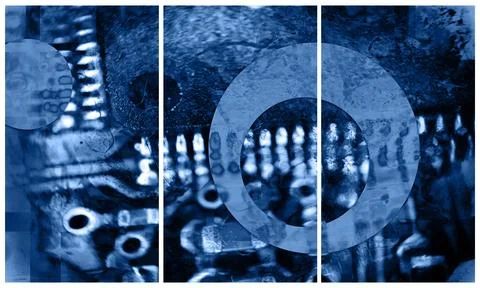 Modern interior triptych イラスト素材