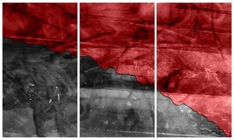 Modern interior triptych Illustrazione stock