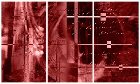 Modern interior triptych イラスト素材