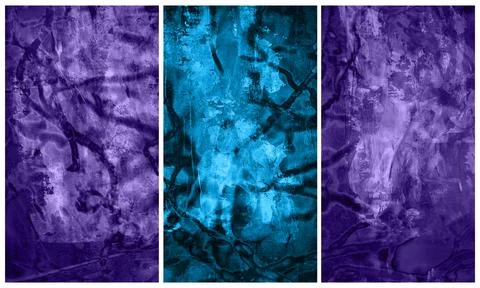 Modern interior triptych Illustrazione stock