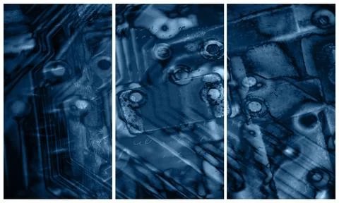 Modern interior triptych Illustrazione stock