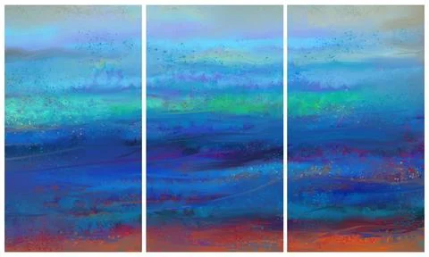 Modern interior triptych Illustrazione stock
