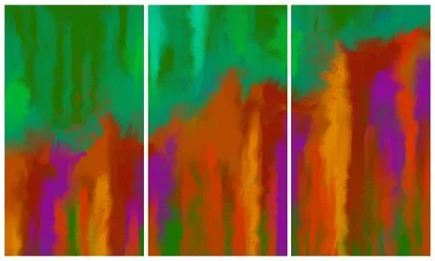 Modern interior triptych Stockillustratie