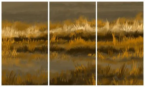 Modern interior triptych イラスト素材