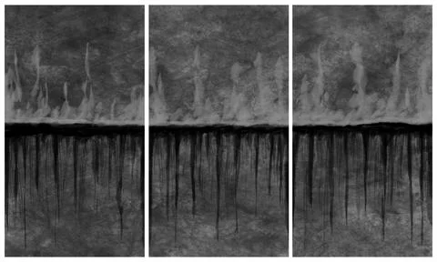 Modern interior triptych 스톡 일러스트