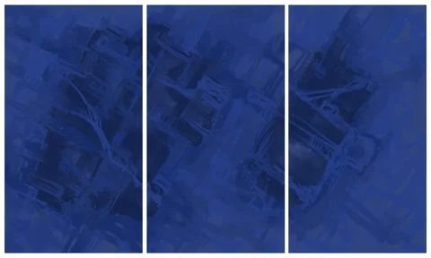 Modern interior triptych Stock Illustration