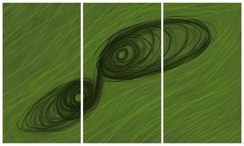 Modern interior triptych 스톡 일러스트
