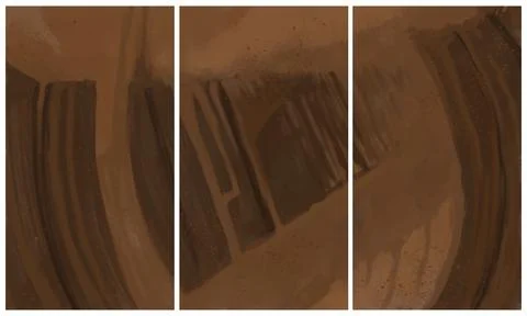 Modern interior triptych Illustrazione stock
