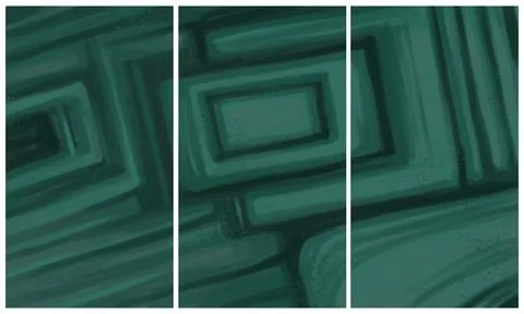 Modern interior triptych 스톡 일러스트
