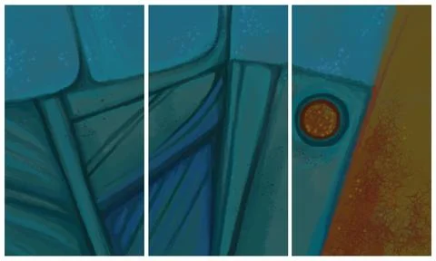 Modern interior triptych イラスト素材