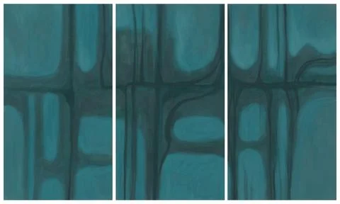 Modern interior triptych Illustrazione stock
