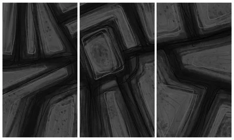 Modern interior triptych イラスト素材