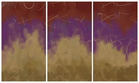 Modern interior triptych Illustrazione stock